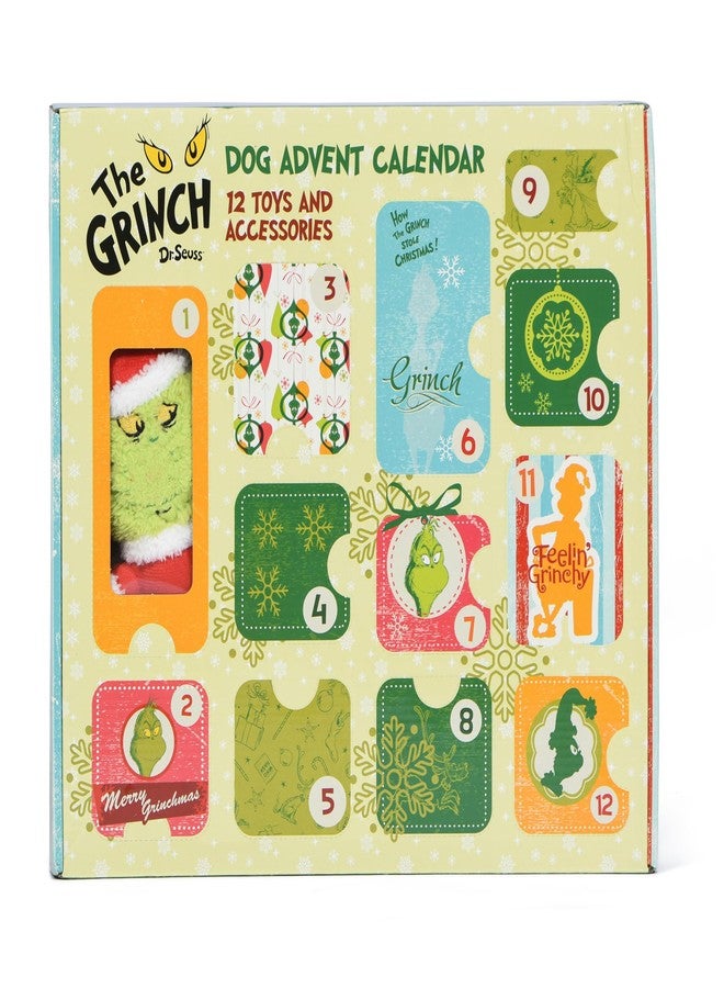 Dr. Seuss for Pets How the Grinch Stole Christmas Dog Advent Calendar with 12 Surprise Toys and Accessories, Dog Stocking Stuffers, Dog Christmas Gifts, Christmas Gifts for Dogs - Image 1